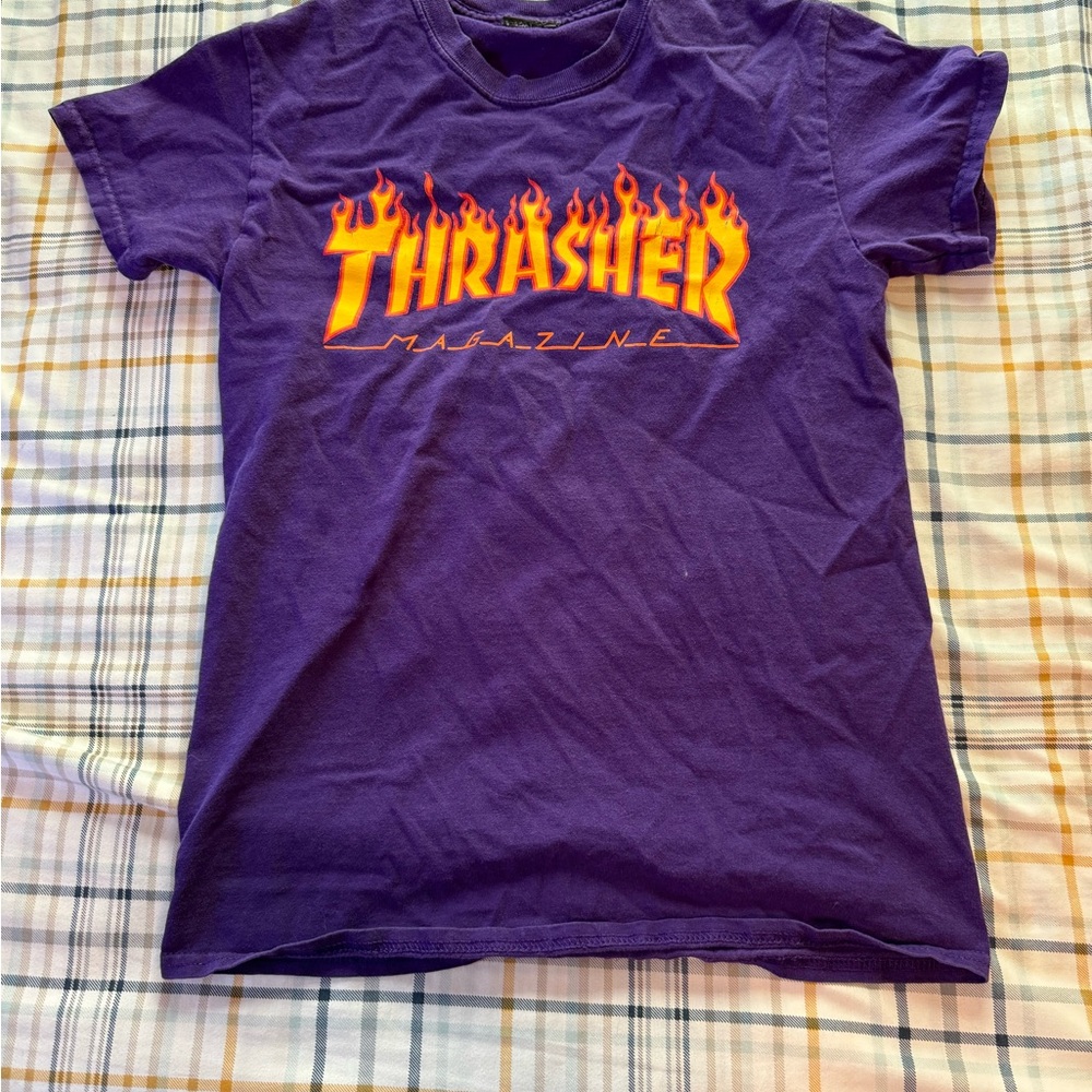 Thrasher Purple and Orange Kids Short Sleeve Tee